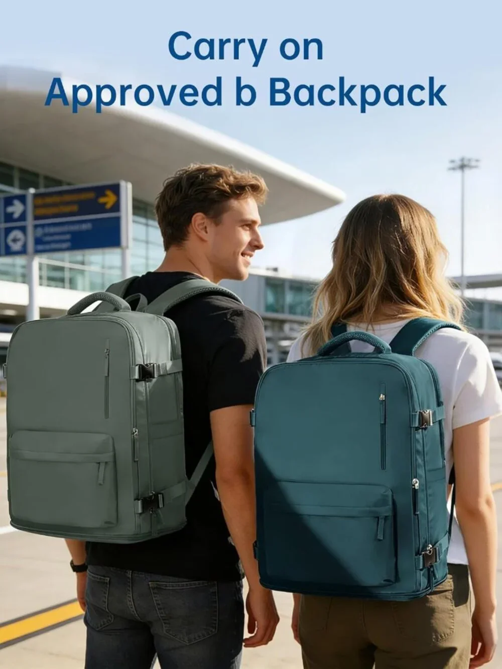 Large Waterproof Travel Backpack for Hiking, College, and Business - Lightweight